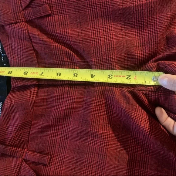 L.A.M.B. Gwen Stefani Plaid Y2K Punk Rock Pants black red skinny low rise - Picture 13 of 16